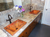 DOISNEAU in Natural - VS013NA - Rectangular Raised Profile Bathroom Copper Sink with 2" Apron - 20 x 14 x 6" - Gauge 16 - Artesano Copper Sinks