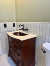 LUNA MAYA SMALL in Cafe Viejo - BS013CV - Oval Undermount Bath Copper Sink with Flat Back and Flat Rim - 16 x 10 x 5"