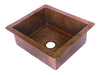 Cocinita Undermount Kitchen Copper Sink in Aged Copper - Single Basin - 25 x 22 x 9.5" - KS020AGCO