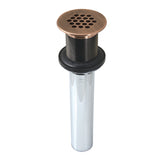 Grid Bathroom Drain in Antiqued Copper 1.5"- DR400AC