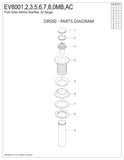 Pop - Up Bathroom Drain in Antiqued Brass 1.5"- DR500AB