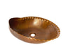 VENUS in Natural - VS070NA - Shell Shape Vessel Bathroom Copper Sink - 16.5 x 15 x 6.25" - Thick Gauge 14