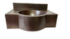 Wall Mounted Bathroom sink with integrated 14 x 5.5" Round Sink, 6" Apron front and 24" Back Wall in Cafe Viejo - VS083CV - 6
