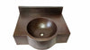 Wall Mounted Bathroom sink with integrated 14 x 5.5" Round Sink, 6" Apron front and 24" Back Wall in Cafe Viejo - VS083CV - 6