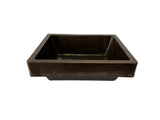 BRASSAI  in Black Nickel - VS100BNI - Rectangular Raised Profile Bathroom Copper Sink with 2.75" Apron - 17 x 14 x 6" - Gauge 16 - Artesano Copper Sinks