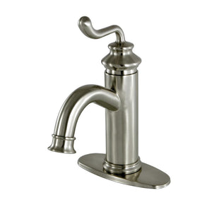 Single Hole Bathroom Faucet in Brushed Nickel - BFFS5418RL - Artesano Copper Sinks
