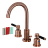 Two-Handle 3-Hole Deck Mounted Widespread Bathroom Faucet in Antiqued Copper - FSC892DKLAC