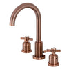 Two-Handle 3-Hole Deck Mounted Widespread Bathroom Faucet in Antiqued Copper - FSC892ZXAC