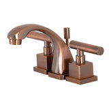 Two-Handle 3-Hole Deck Mounted Widespread Bathroom Faucet in Antiqued Copper - BFKS494CQLAC