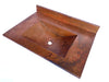 BIG SUR - Wall Mounted Copper Vanity 30 x 21" with integrated 18 x 12 x 4.5" Rectangular Sink in Natural - VS046NA