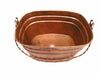 MASTER BUCKET # 4 in Natural - VS039LNA - Rectangular Vessel Bathroom Copper Sink - 20 x 16  x 10" - Gauge 16