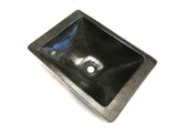 DOISNEAU in Black Copper - VS013BC - Rectangular Raised Profile Bathroom Copper Sink with 2" Apron - 20 x 14 x 6" - Gauge 16
