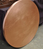 MTO - Round table top in WASHED COPPER - www.artesanocoppersinks.com