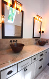 RIVERA in Cafe Viejo - VS001CV - Round Vessel Bathroom Copper Sink - 16 x 6" - Thick Gauge 14 - Artesano Copper Sinks
