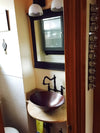 BOTERO in Cafe Viejo - VS003CV - Oval Vessel Bathroom Copper Sink - 18 x 14 x 6" - Thick Gauge 14 - Artesano Copper Sinks