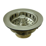 Kitchen/Bar Drain -  Basket Strainer  3.5" in BRUSHED NICKEL - KDKBS1008 - (Not for garbage disposal) - Artesano Copper Sinks