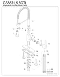 Pre- Rinse Kitchen Faucet in Oil Rubbed Bronze - KFGS8875CTL - Artesano Copper Sinks