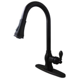 Single Handle Pull - Down Kitchen Faucet in Oil Rubbed Bronze - KFGSY7775ACL - Artesano Copper Sinks