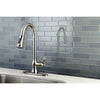 Single Handle Pull - Down Kitchen Faucet in Brushed Nickel - KFGSY7778ACL - Artesano Copper Sinks