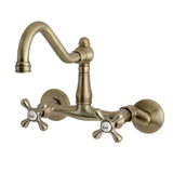 Wall Mount Kitchen Faucet in Vintage Brass - KFKS3223AX - Artesano Copper Sinks