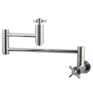 Wall Mount Pot Filler Kitchen Faucet in Polished Chrome - KFKS8101ZX - Artesano Copper Sinks
