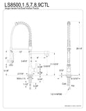 Pre- Rinse Kitchen Faucet in Matte Black - KFLS8500CTL - Artesano Copper Sinks