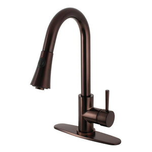 Pull - Down Kitchen Faucet in Oil Rubbed Bronze - KFLS8725DL - Artesano Copper Sinks