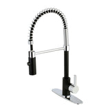 Pre- Rinse  Kitchen Faucet in Matte Black and Chrome - KFLS8777CTL - Artesano Copper Sinks