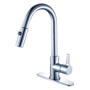 Single Handle Pull - Down Kitchen Faucet in Polished Chrome - KFLS8780CTL - Artesano Copper Sinks