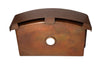 Farmhouse Kitchen Copper Sink with Curved Apron in Cafe Viejo Light - 33 x 22 x 9" - KS068CV - www.artesanocoppersinks.com