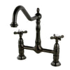 Bridge Kitchen Faucet 8" Centerset in Oil Rubbed Bronze - KFKS1175BEX - Artesano Copper Sinks