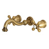Wall Mount Bathroom Faucet in Vintage Brass - BFKS3123AX - Artesano Copper Sinks