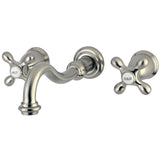 Wall Mount Bathroom Faucet in Brushed Nickel - BFKS3128AX - Artesano Copper Sinks