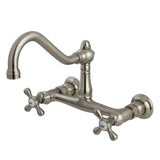 Wall Mount Bathroom Faucet in Brushed Nickel - BFKS3248AX - Artesano Copper Sinks