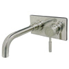 Wall Mount Bathroom Faucet in Brushed Nickel - BFKS8118DL - Artesano Copper Sinks