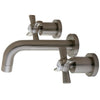 Wall Mount Bathroom Faucet in Brushed Nickel - BFKS8128ZX - Artesano Copper Sinks