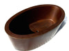 ROMANTICA in Cafe Viejo - BT001CV - Oval Double Wall Free Standing Copper Bathtub  64 x 36 x 24" - Artesano Copper Sinks