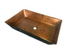 TESTINO in DUAL COLOR - VS036BC/AG (Black Copper/ Aged Copper) - Rectangular Vessel Bathroom Copper Sink - 22 x 14 x 5.5" - Thick Gauge 14