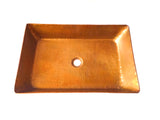 TESTINO in DUAL COLOR - VS036BC/DC (Black Copper/ Dusk Copper) - Rectangular Vessel Bathroom Copper Sink - 22 x 14 x 5.5" - Thick Gauge 14