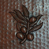 Copper Tile - 4 x 4 x 0.25" - TI004CV in Cafe Viejo finish (Olives). - www.artesanocoppersinks.com