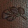 Copper Tile - 4 x 4" - TI005CV in Cafe Viejo finish (Acorn). - www.artesanocoppersinks.com