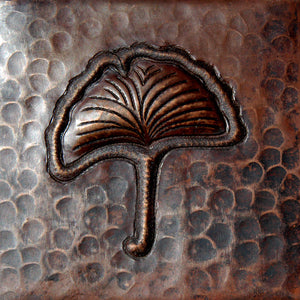 Copper Tile - 4 x 4 x 0.25" - TI016CV in Cafe Viejo finish (Mushroom). - www.artesanocoppersinks.com
