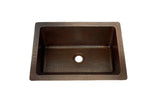 BRAVO SMALL in Cafe Viejo - VS026CV - Rectangular Undermount Bathroom Copper Sink with angled wall - 16 x 12 x 7" - Gauge 16 - Artesano Copper Sinks