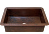 Cocina Undermount Kitchen Copper Sink - Single Basin - 33 x 22 x 10.5" - KS002CV - Artesano Copper Sinks