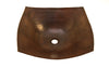 DEGAS In Cafe Viejo - VS007CV - Square Vessel Bathroom Copper Sink - 18 x 18 x 5.5" - Thick Gauge 14 - Artesano Copper Sinks