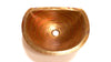 LUNA in Fuego - BS009FU -  Oval Undermount Bath Copper Sink with Flat Back and Flat Rim - 17 x 14 x 6" - www.artesanocoppersinks.com