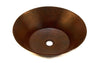 MIRO in Cafe Viejo - VS006CV - Round Vessel Bathroom Copper Sink - 17 x 5" - Thick Gauge 14 - Artesano Copper Sinks