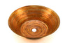 MIRO in Fuego - VS006NA - Round Vessel Bathroom Copper Sink - 17 x 5" - Thick Gauge 14 - Artesano Copper Sinks