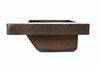 RAY in Cafe Viejo - VS022CV - Rectangular Raised Profile Bathroom Copper Sink with 2" Apron and angled wall - 22 x 15 x 6" - Gauge 16 - Artesano Copper Sinks