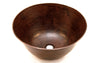 RIVERA | Round Vessel Bathroom Copper Sink - 16 x 6" - Thick Gauge 14 - Artesano Copper Sinks